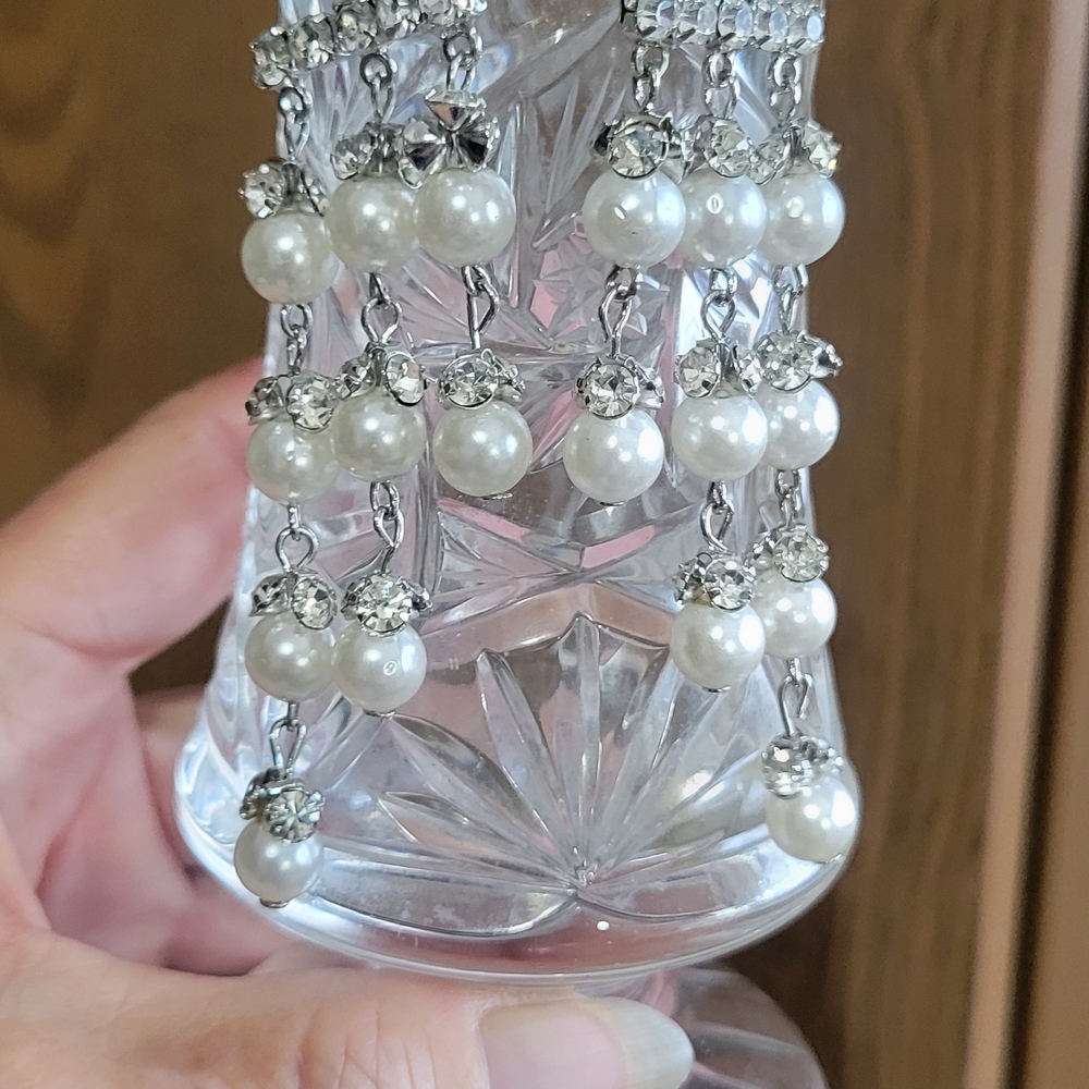 Elegant Silver and Pearl Drop Earrings